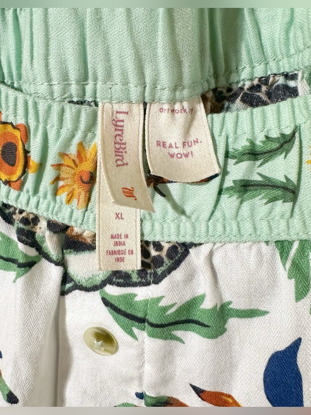 Anthropologie LyreBird Cloud Flannel Pajama Set Daren Magee Animal Cheetah SZ XL - Picture 2 of 16